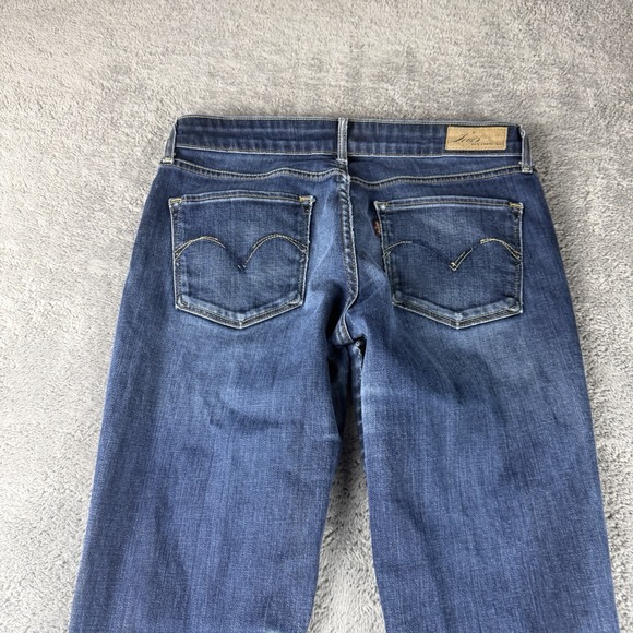 Levis Demi Curve Skinny Boot Jeans Womens 29x33 Blue Dark Wash Low Rise - Picture 14 of 16